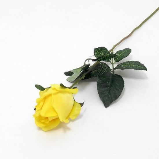 YELLOW SINGLE ROSEBUD 66cm