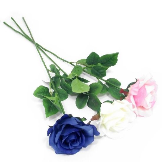 ROYAL BLUE ELEGANCE ROSE STEM 68cm