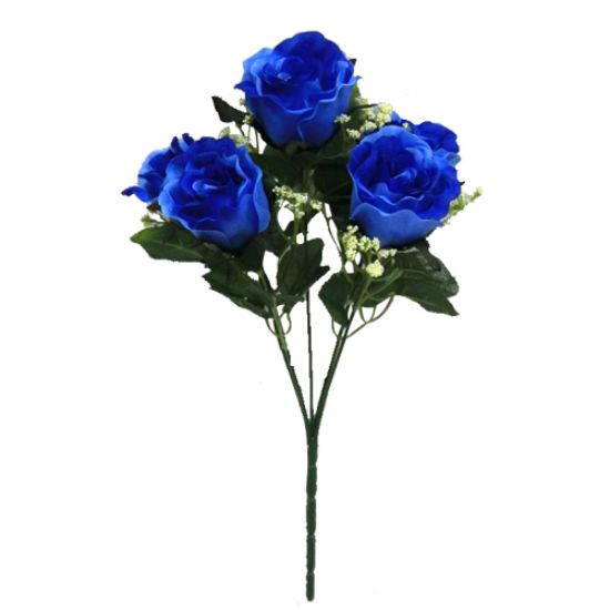 BLUE ROSE BUSH WITH GYP 31cm