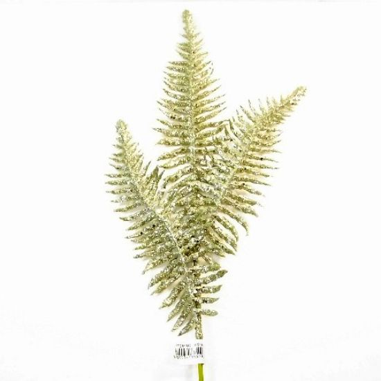 78cm GLITTERED BRACKEN FERN