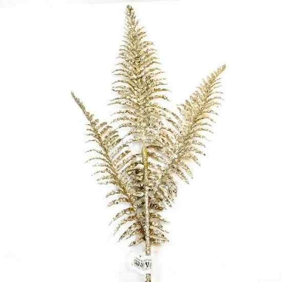 78cm GLITTERED BRACKEN FERN