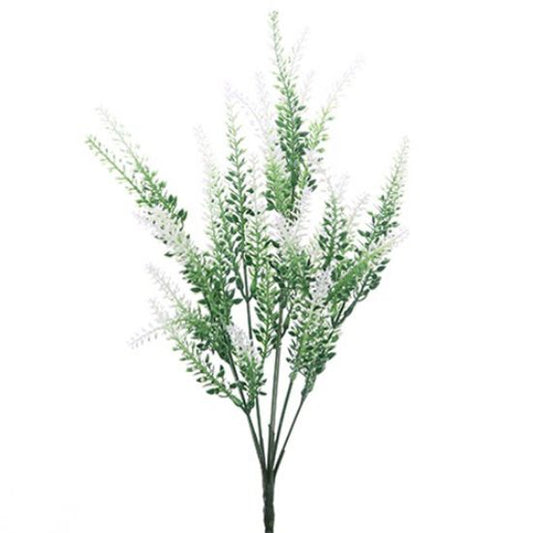 GREEN/WHITE PLASTIC ASTILBE BUSH 35cm