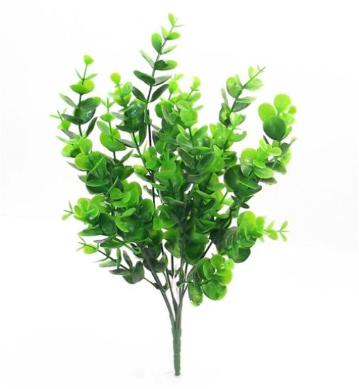 30cm 2 TONE GREEN PLASTIC EUCALYPTUS BUSH