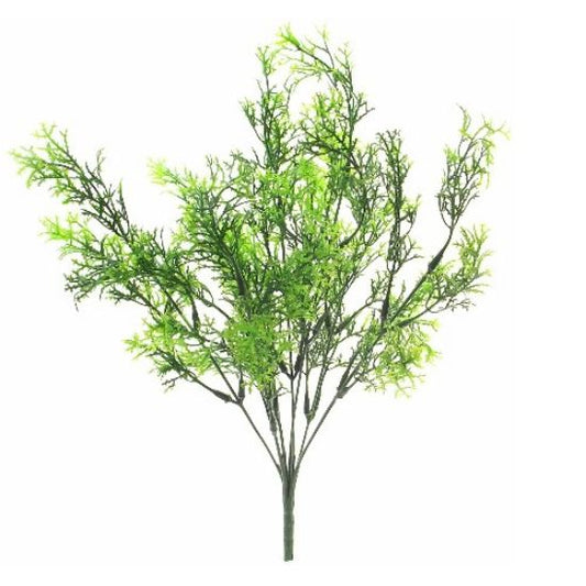 GREEN PLASTIC CONIFER BUSH 36cm