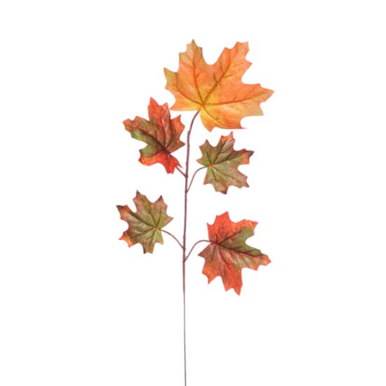 GREEN/BROWN/ORANGE MAPLE LEAF SPRAY 66cm