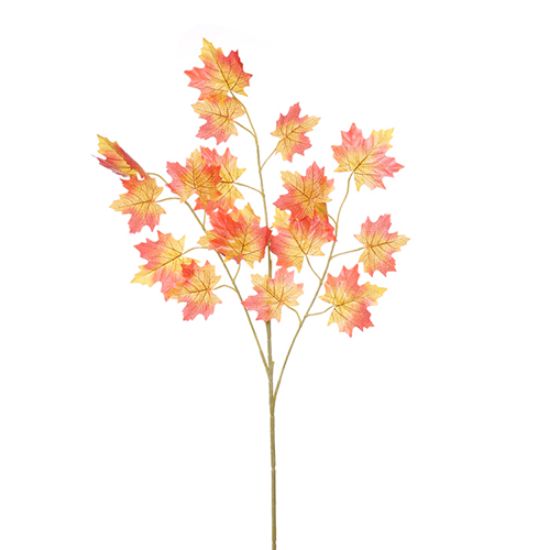 ORANGE/YELLOW MAPLE LEAF SPRAY (18 LEAVES) 72cm