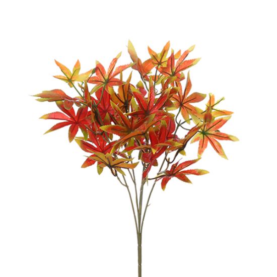 RED/ORANGE/GREEN MAPLE LEAF BUSH 38cm