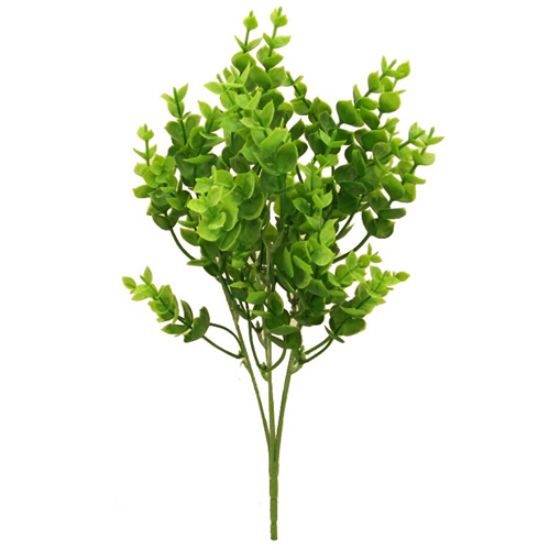 37cm EUCALYPTUS BUSH FROSTED 2 TONE GREEN