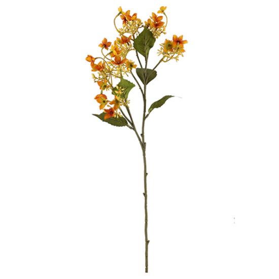 BURNT ORANGE WILD HYDRANGEA SPRAY 62cm