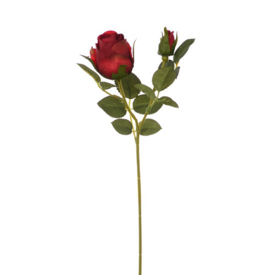 DARK RED SWEET ROSE SPRAY 36cm