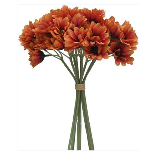 BURNT ORANGE MINI GERBERA BUNDLE 30cm