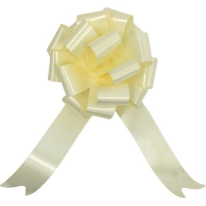 30mm IVORY POLY RIBBON PULL BOWS X 30