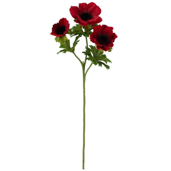 RED ANEMONE SPRAY 56cm