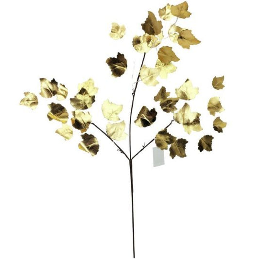 GOLD GLOSSY LEAF SPRAY 58cm