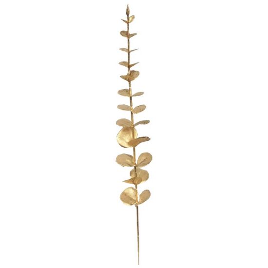 38cm GOLD EUCALYPTUS SPRAY X 12pcs