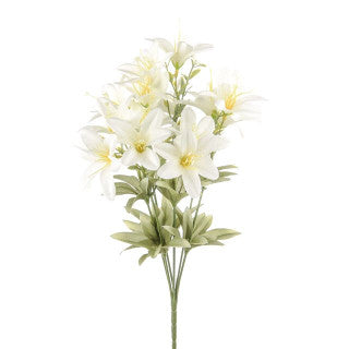 Cream Lily Bush 38Cm