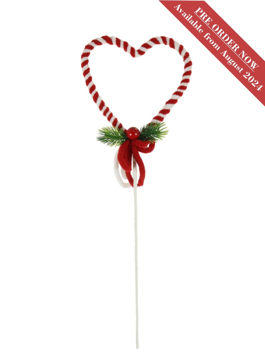 Christmas Candy Cane Heart Pic