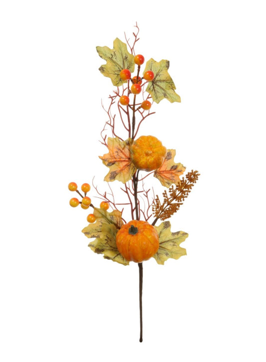 Autumn Tall Pumpkin  Pick 60cm