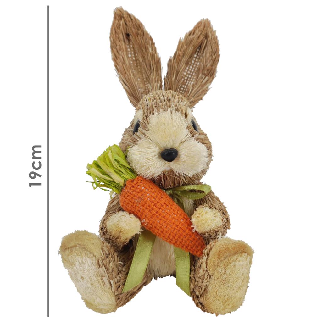 19CM CUTE SITTING BUNNY WITH CARROT