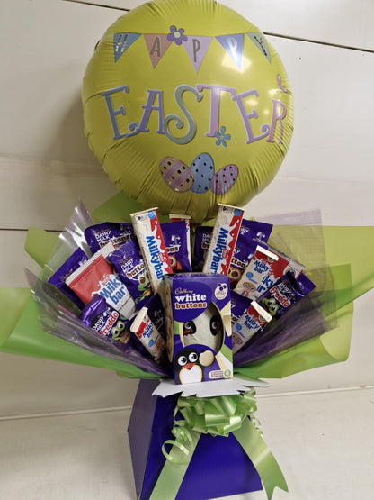 Buttons and Milky Bar EASTER Chocolate Bouquet with White Buttons EASTER EGG