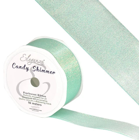 Caribbean Blue 38mm Candy Shimmer Ribbon