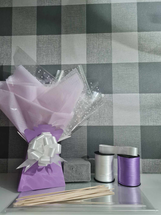 Lilac and White Chocolate Bouquet Kit