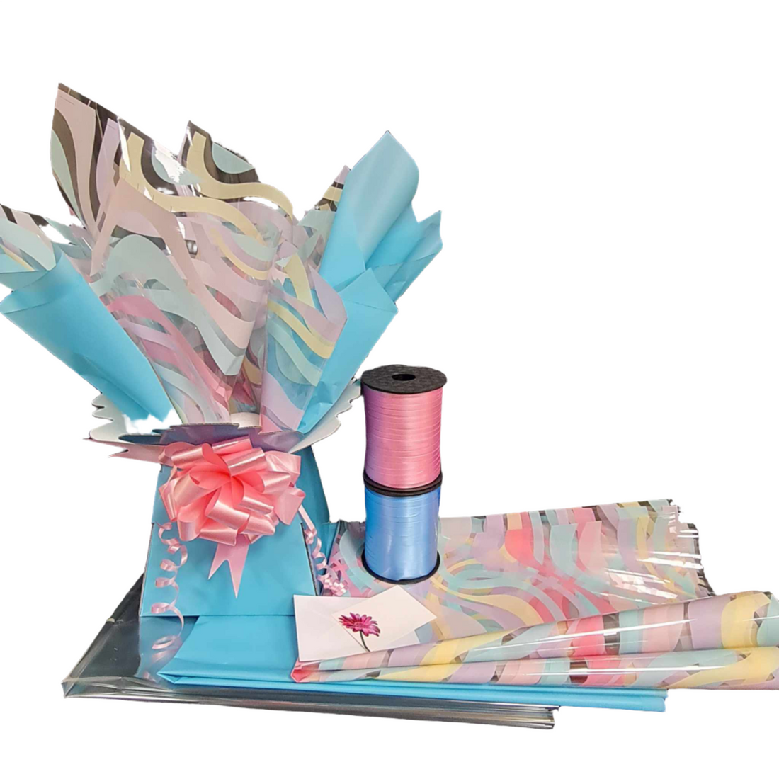 Pastel Blue &amp; Pink Chocolate Bouquet kit