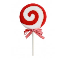 VELVET CANDY CANE LOLLIPOP PICK 60cm