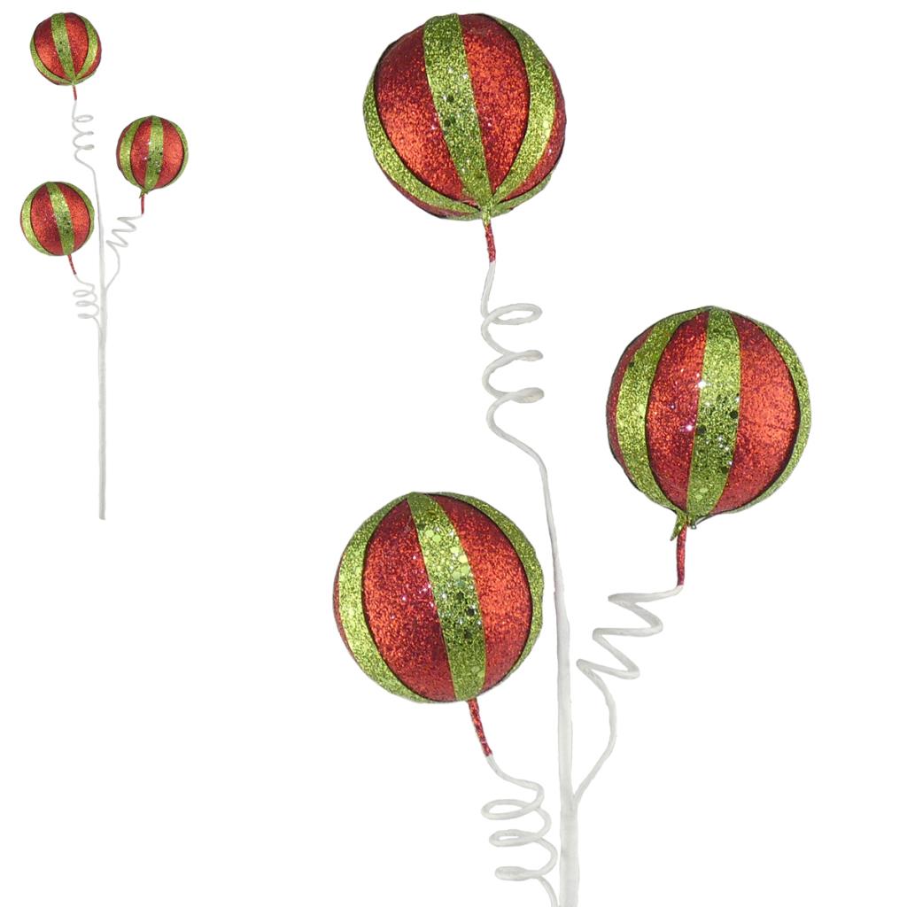 RED/GREEN CANDY BALL PICK 52CM