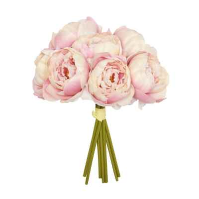 Pink Peony Posy x7 26cm