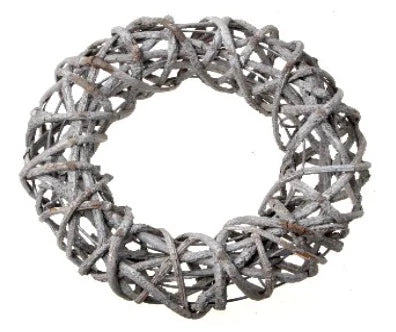 Grey Rattan Wreath 30cm