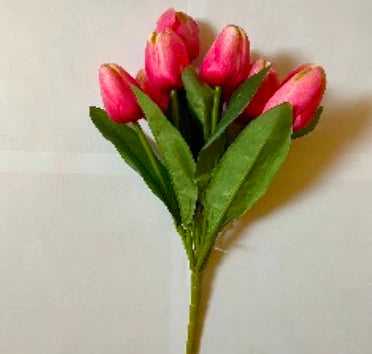 Pink Tulip Bunch x9 heads, 44cm