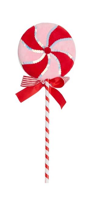 RED/PINK PLUSH LOLLIPOP