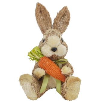 19CM CUTE SITTING BUNNY WITH CARROT