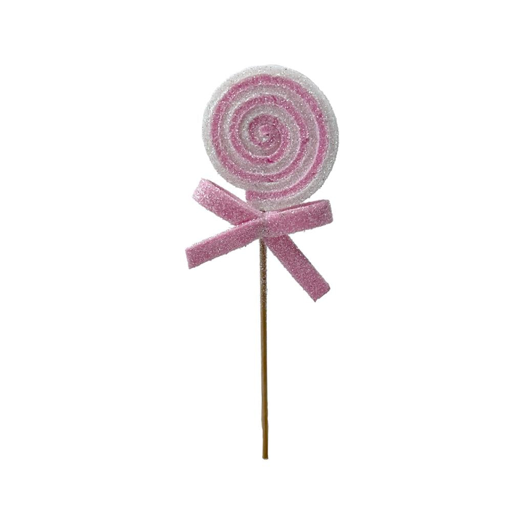 16CM LOLLY PICK PINK / WHITE