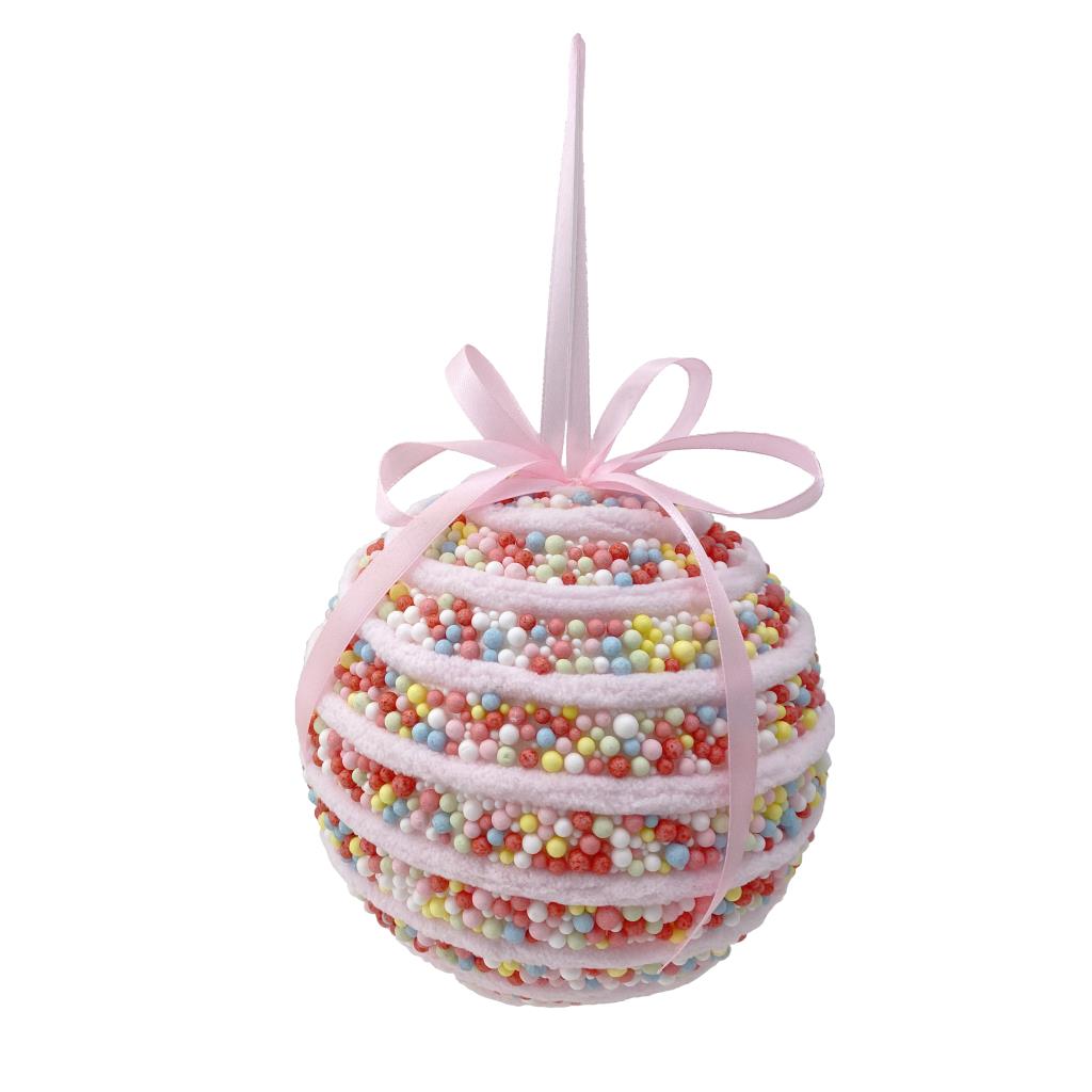 CANDY CANE BAUBLE 15CM