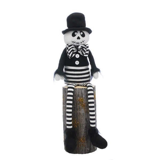 68cm halloween dangly leg black / white skeleton