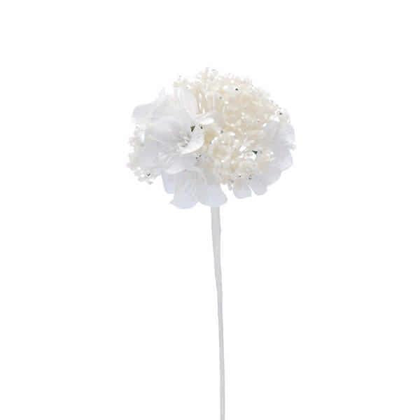 40cm white flower ball stem