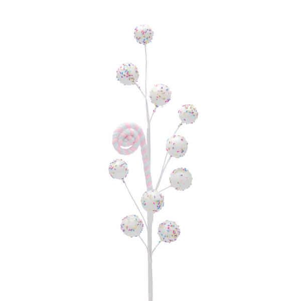 white stripped candy and ball stem 70cm