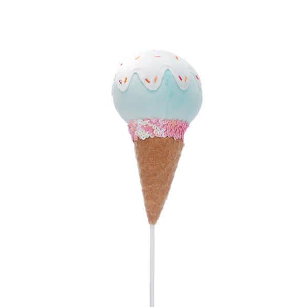 FABRIC MINT GREEN ICE CREAM PICK 40CM