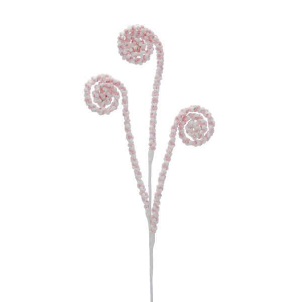 77cm pastel pink 3 swirl stem