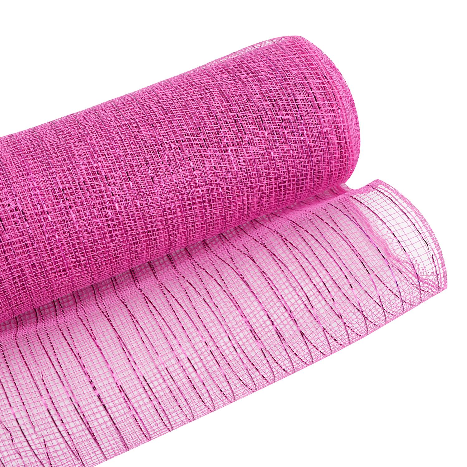 DECO MESH METALLIC FUCHSIA 26cm (10 INCH) X 10yards