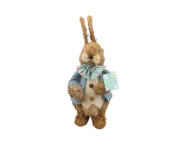 Straw Bunny Figurine 32.5cm