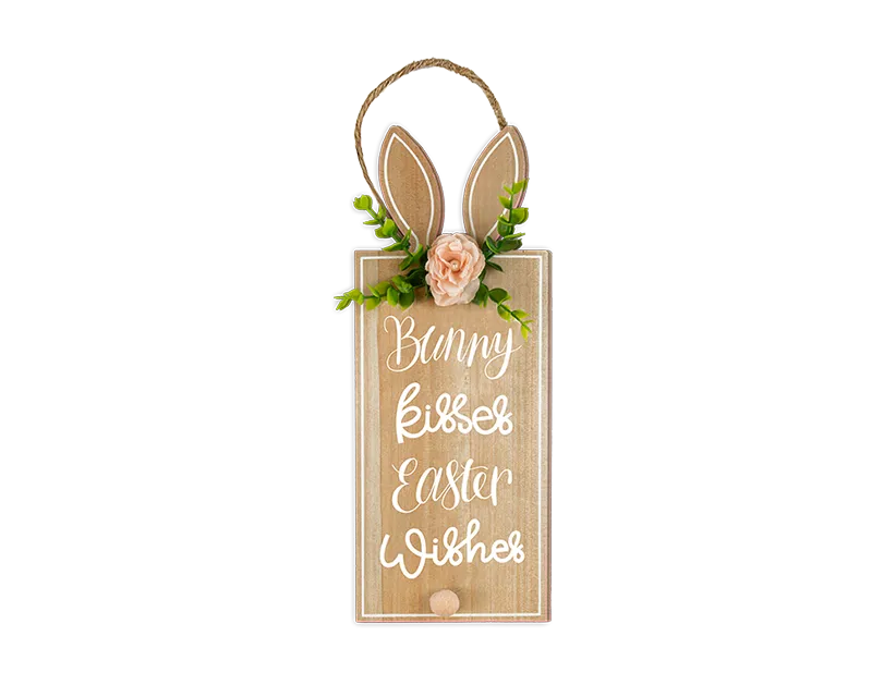 Easter Bunny Hanging Plaque 34cm x 13cm