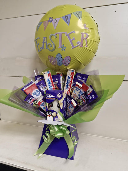 Buttons and Milky Bar EASTER Chocolate Bouquet with White Buttons EASTER EGG