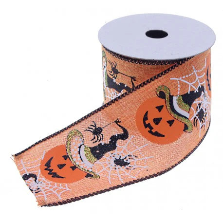 Halloween Pumpkin Ribbon 60mm